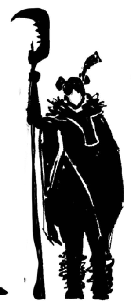 Silhouette with a hooked polearm